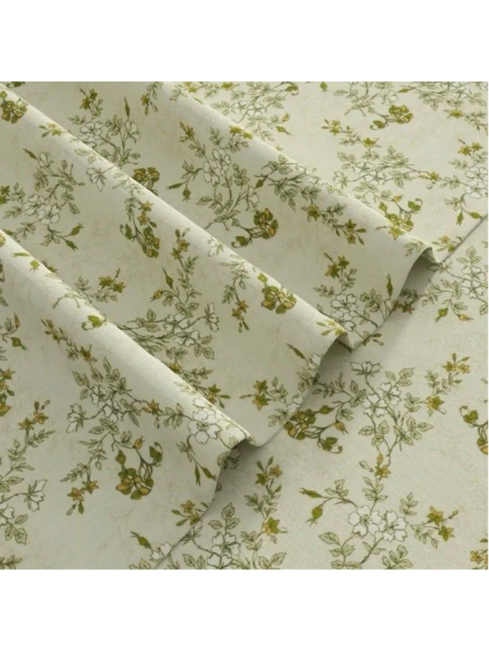 TWOPAGES 26 W x 96 L inch Floral Print Pinch Pleat Curtain Unlined